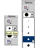 Brush sizes